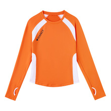 2025年秋冬新款拼接显瘦跑步运动上衣瑜伽休闲健身休闲女款户外