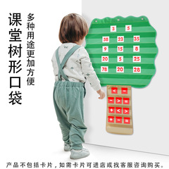 For perfect visual attendance sheet, sentence construction, event sorting, word recognition, tree-shaped classroom card bag