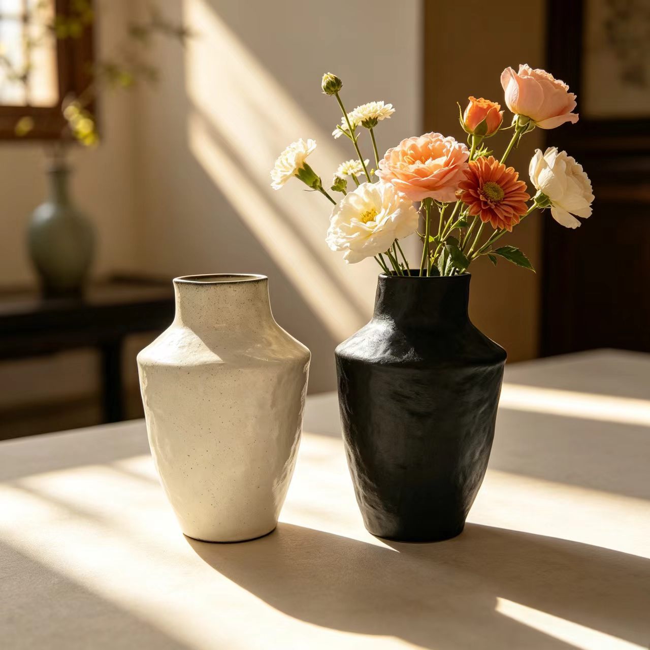 Jingdezhen Jiaxifeng vintage vasijas de cerámica estilo nuevo estilo chino Residence Hotel sala de estar sala de té decoración de estilo medieval floral