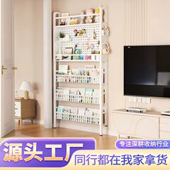 门后置物架卧室铁艺书架壁挂缝隙收纳多层夹缝架子洞洞板置物架