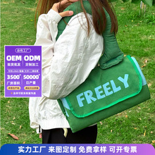 定制帆布绒野餐垫便携加厚户外露营沙滩垫坐垫防水防潮野餐毯收纳