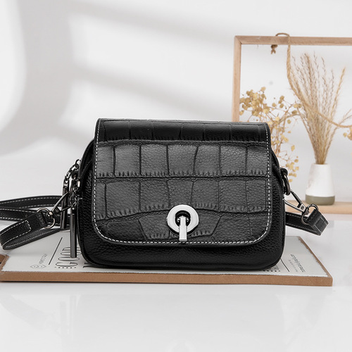 Wholesale genuine leather bags for women cowhide 2024 new fashion small bags for women single shoulder crossbody bag high-end women's bags