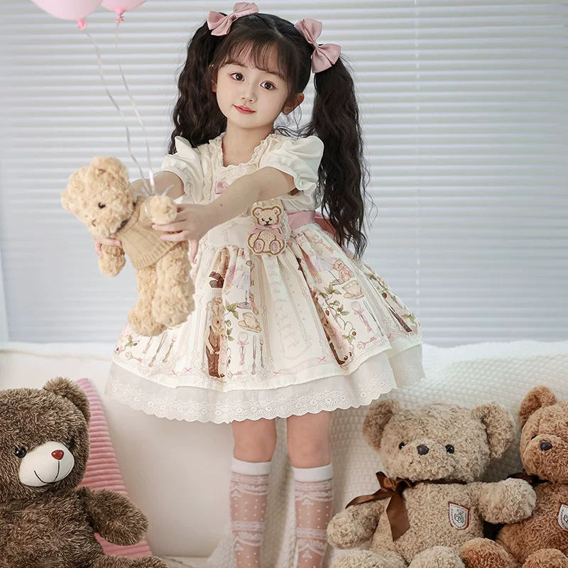Весенний наряд маленькой принцессы, юбка для девочки, платье, стильLolita, западный стиль