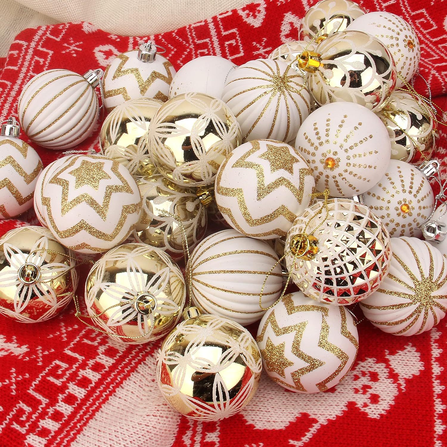 Navidad champaña oro lujoso viento 6CM30PCS decoración de árbol de Navidad colgante decoración de fiesta en el hogar