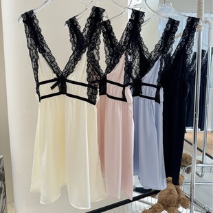 Ice Silk Summer New Nightgown, Feminine Pure Desire, Sweet Princess Style Thin Suspender Pajamas, Summer Home Wear