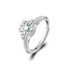 Fashionable classic adjustable wedding ring for beloved, light luxury style, one carat