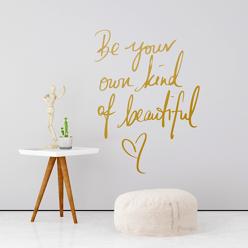 Fábrica al por mayor ins estilo pegatinas de pared inglés pegatinas dormitorio internet celebridad tienda fondo decorativo pegatinas de pared