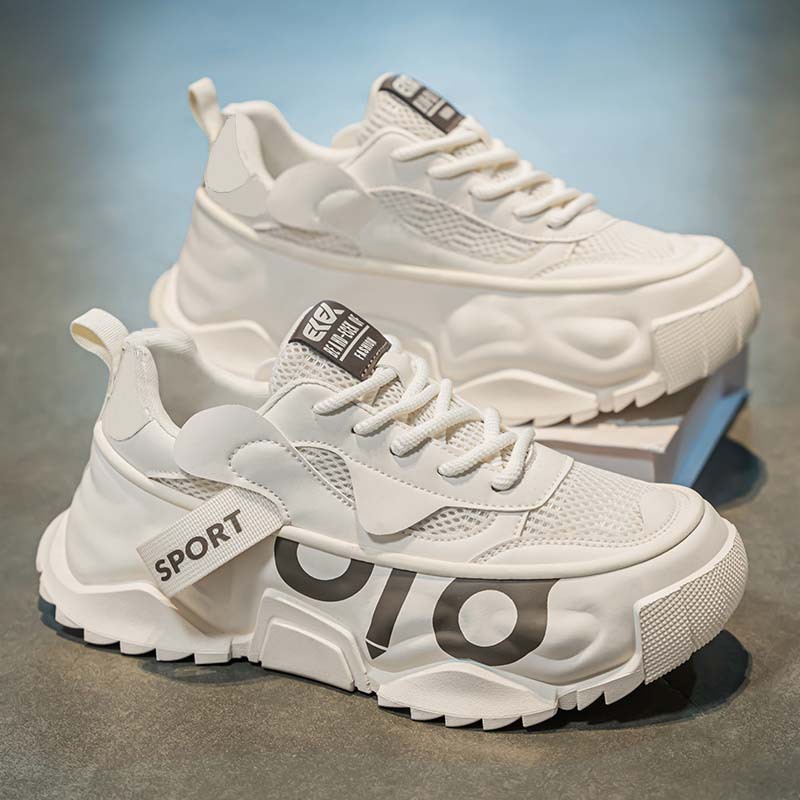 Cross-Border Large Size New Versatile Breathable Thick-Soled Splicing Trendy Dad Shoes Youth Popular Height-Increasing Sports and Casual Shoes