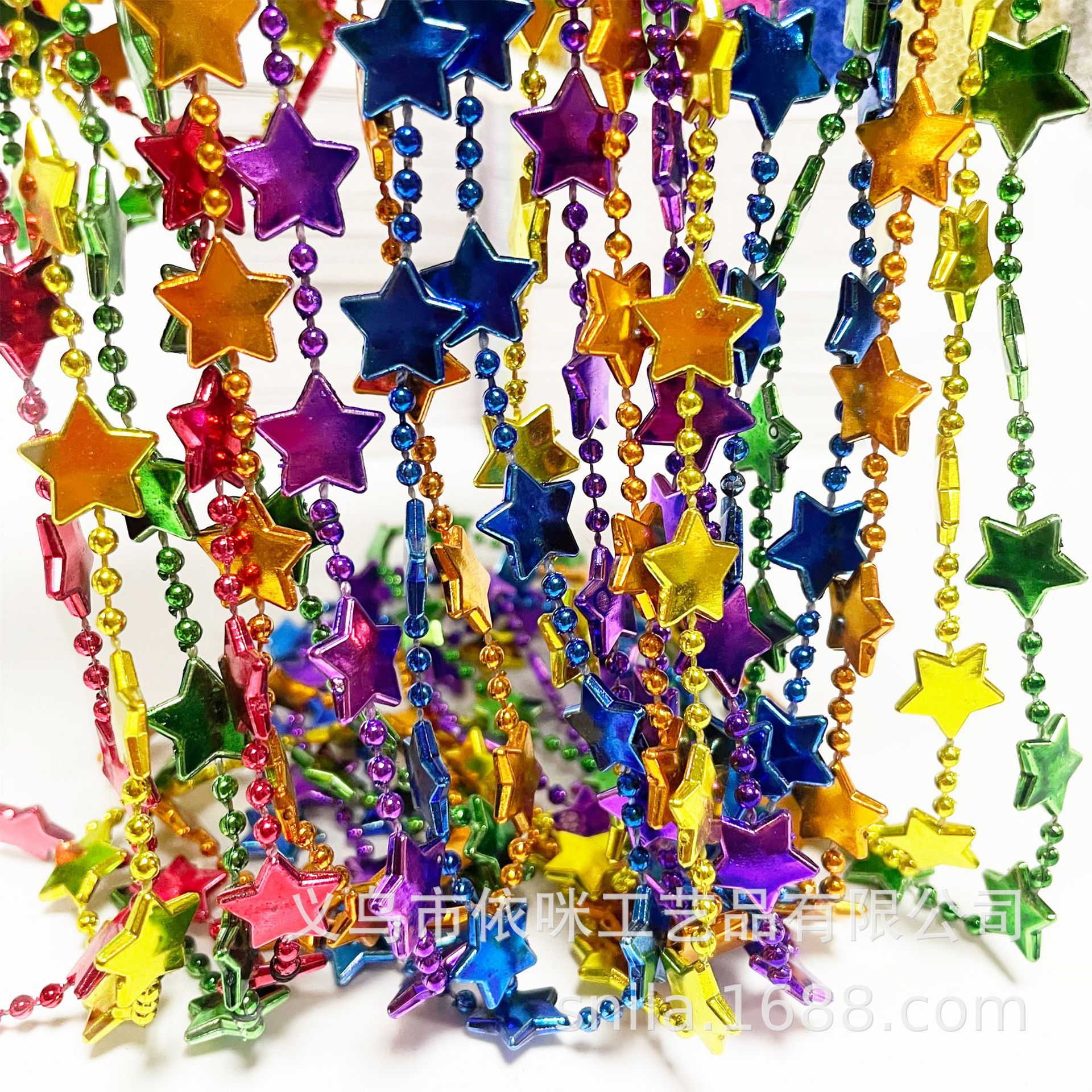 Collar de carnaval transfronterizo Festival de Nueva Orleans Decoración Cadena de cuentas Fiesta Fiesta Collar de cuentas de plástico Fiesta