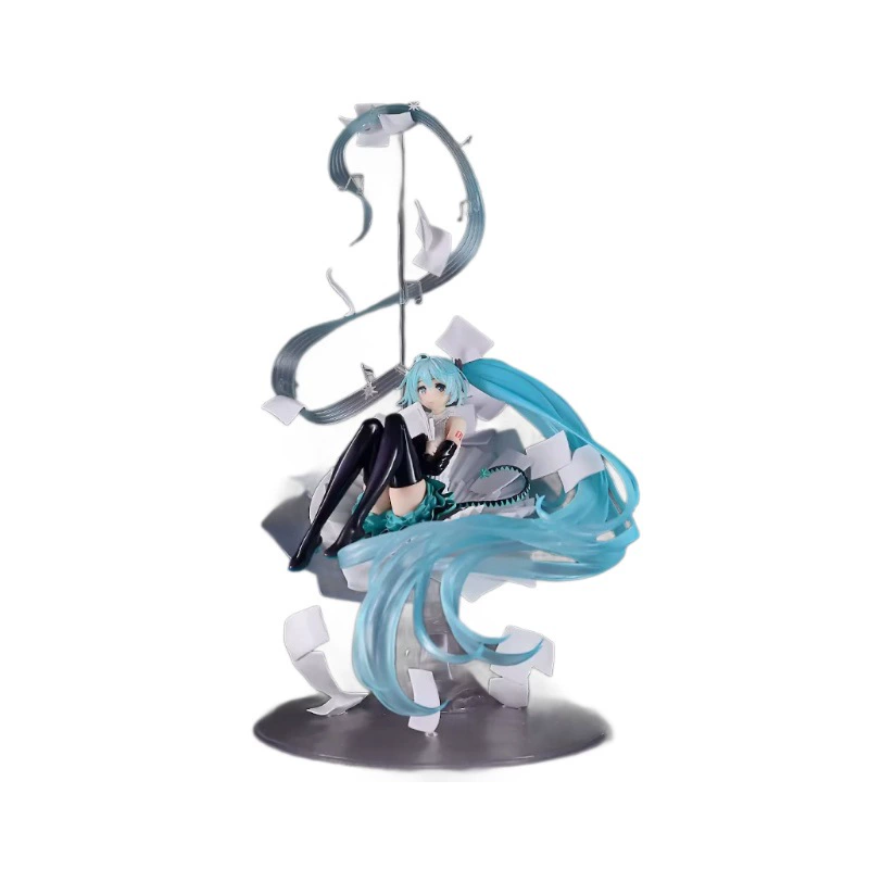 Двухмерная красивая девочка MIKU Miku Hatsune статуя сценическая оснастка настольная модель украшение в коробке