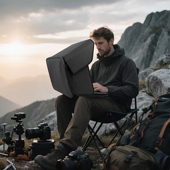Laptop Bag Sunshade Anti-Glare for Outdoor Working Privacy Screen Cover Foldable Shield