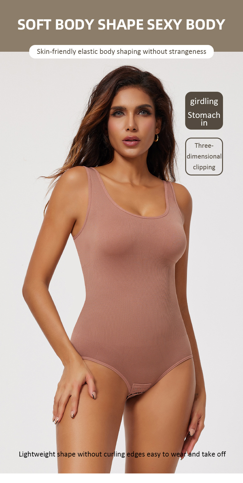 Postpartum & Everyday Shapewear Bodysuit - Seamless Tummy Control, Butt Lift & Bust Support With Breathable Nylon (XS-5XL, 3 Colors)_voghion.com