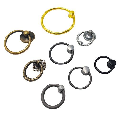 Ring handle new Chinese style ring pull ring hanging ring retro craft simple cabinet wardrobe door zinc alloy handle