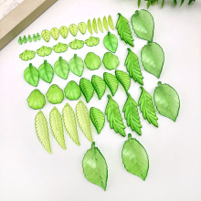亚克力透明树叶绿色小清新叶子 diy手工饰品耳环项链发饰配件材料