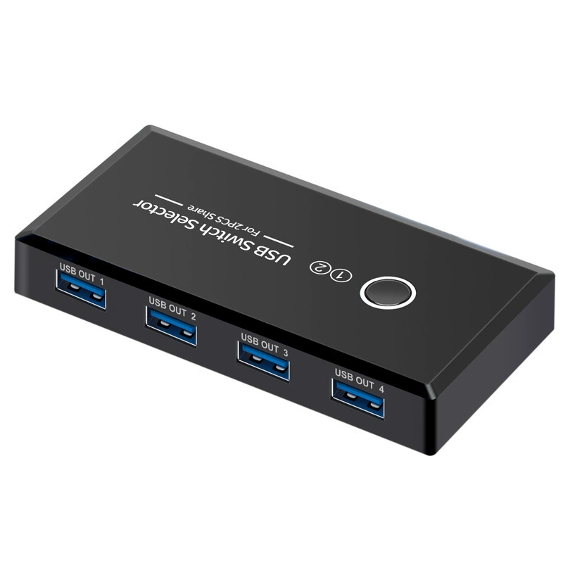 USB3.0 switch 2 in 4 out print distributor multiple computers share switch mouse keyboard U disk