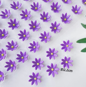 단층 보라색 퐁당 꽃 2.5cm 108개