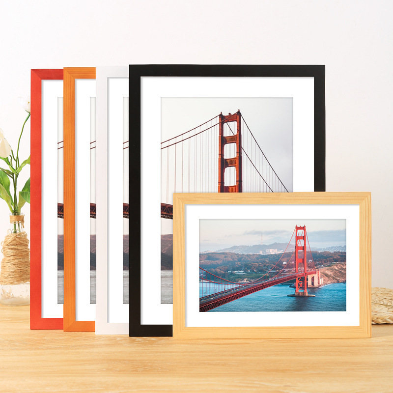 Solid Wood photo frame mounted picture frame wall A3 inch 16 Table a4 inch 4 open 8K puzzle frame creative photo wall Wood