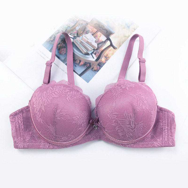 Pequeño pecho para reunir sexy damas sujetador delgado debajo de la banda gruesa de acero de la fábrica de ropa interior en stock sujetador del sudeste asiático