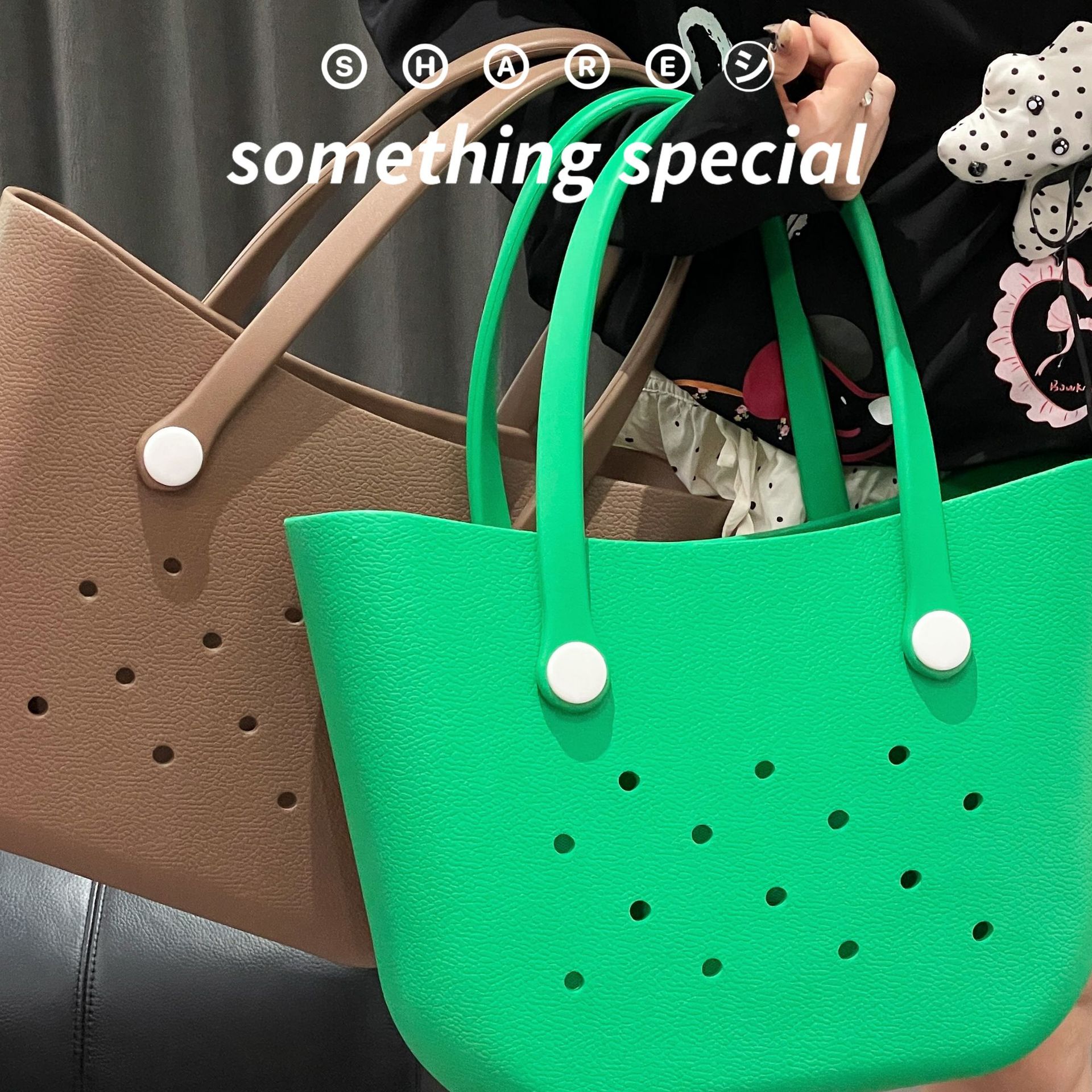 1696g Weight Open Closure Type Double Handle Strap Type Handbag Bags Type Casual, Daily Occasion EVA Material Solid Color Pattern All Seasons Season Women's Gender Streetwear Style Square Shape Women's EVA Solid Color Streetwear Square Open Handbag 9