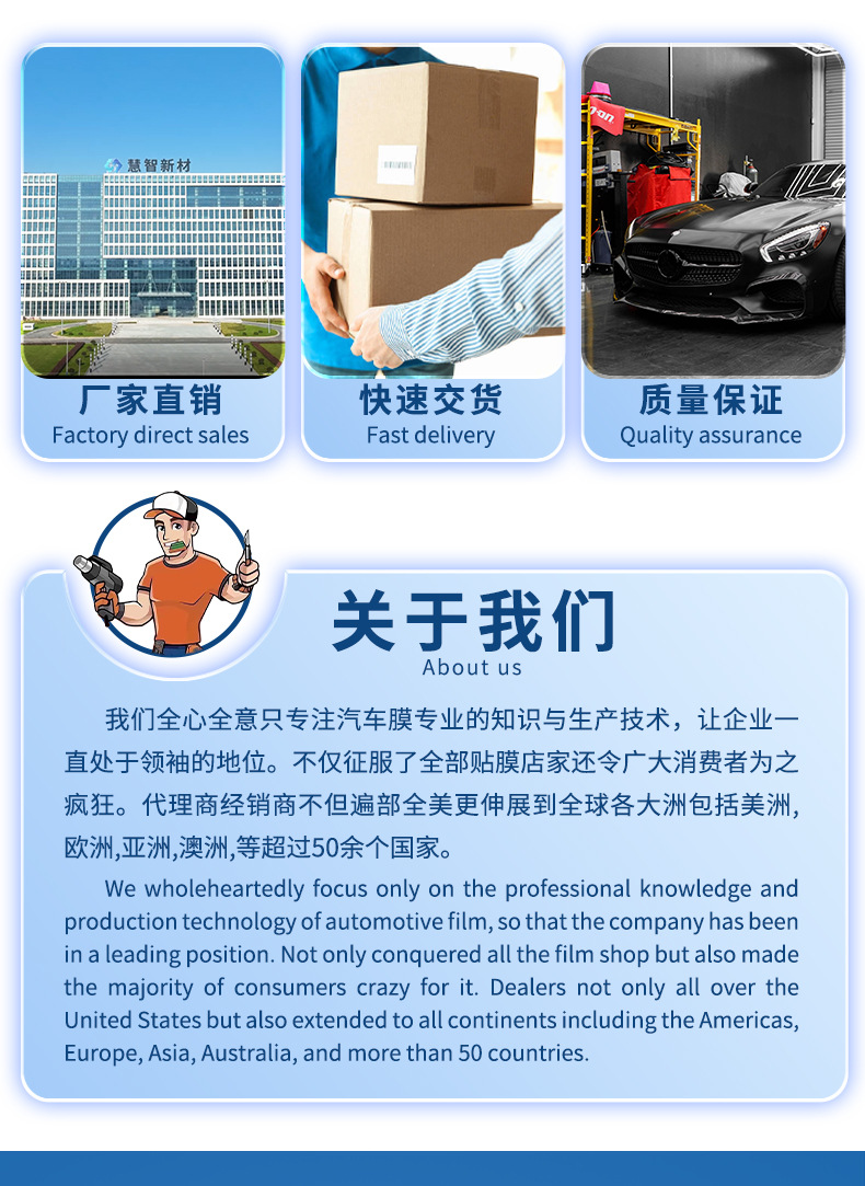 Invisible car clothing TPU paint protective film PPF transparent car clothing scratch-resistant baking-free car body film factory wholesale