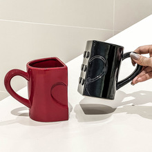 创意陶瓷杯子套装情侣水杯对杯马克杯牛奶咖啡杯早餐杯带礼盒送礼