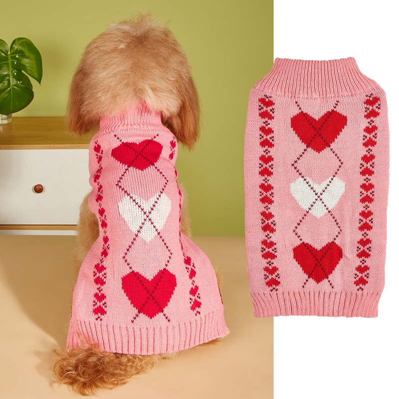 Süß Süss Acryl Valentinstag Herzform Kleidung Für Haustiere display picture 8