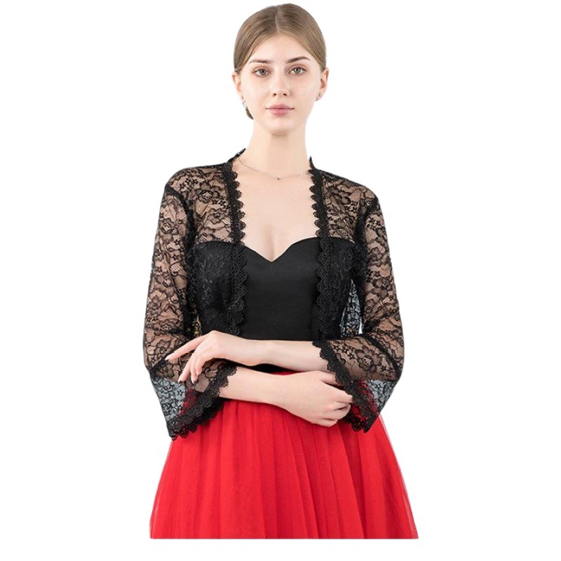 New Bride Korean Style Thin Shawl Embroidered Lace Wedding Dress Cloak Meat Covering Accessories