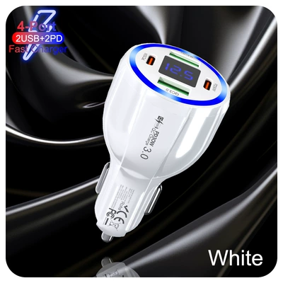 Mobil şarj cihazları charger 2QC3.0 2PD fast - 359-2a2c-kcsx-white-bare-metal