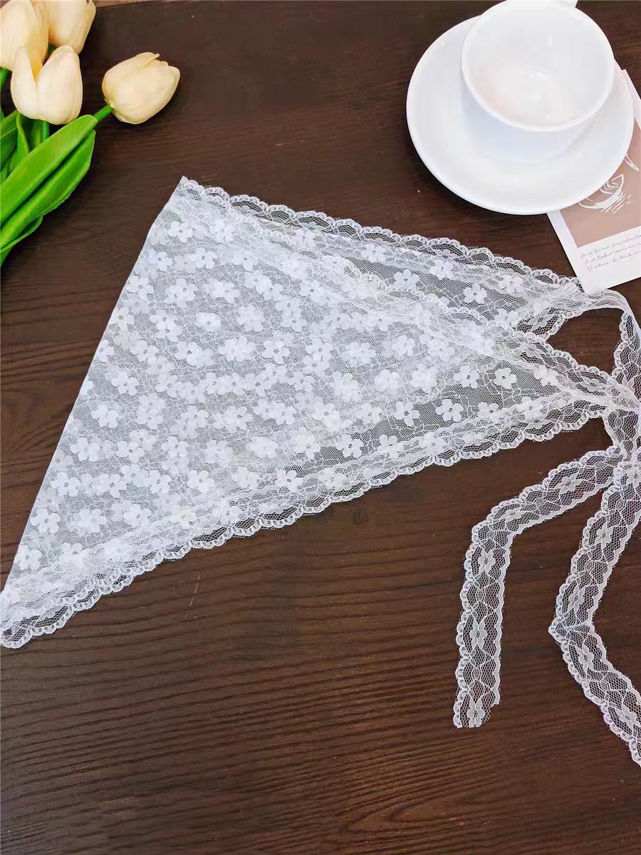 Lace tie turbanes dulces jeans accesorios de combinación