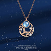 Fashionable necklace for St. Valentine's Day, silver 925 sample, Japanese and Korean, light luxury style, Birthday gift