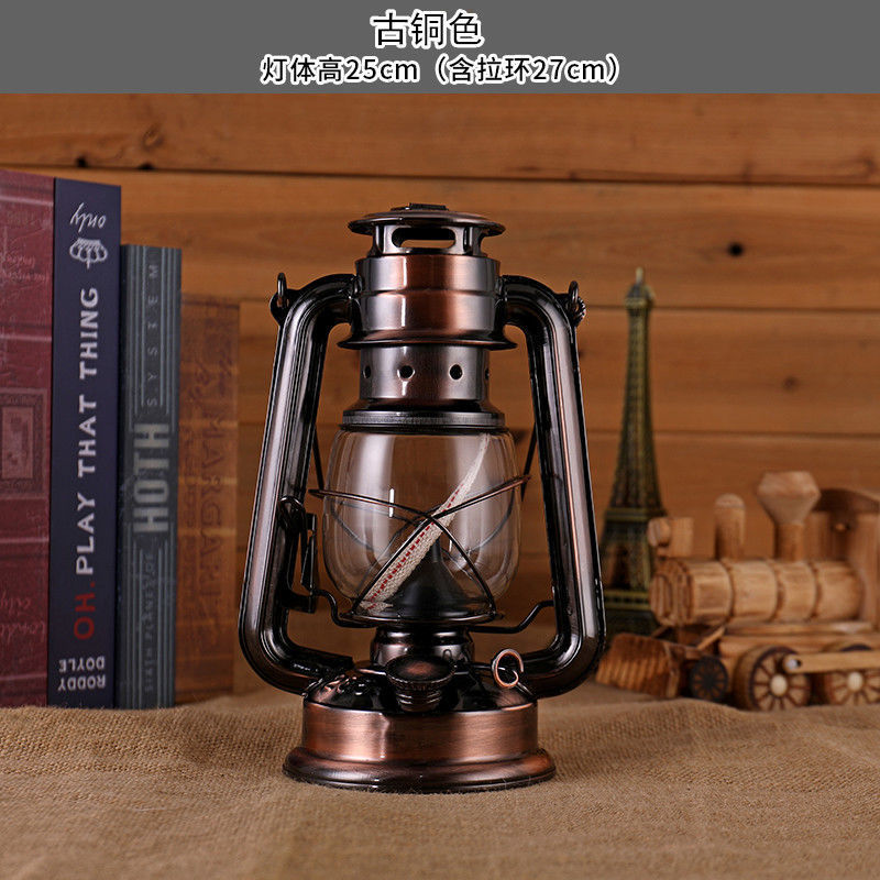lámpara de aceite retro lámpara de caballo lámpara de queroseno portátil lámpara de camping lámpara de camping lámpara de camping lámpara de decoración de lámpara de campamento accesorios de fotografía
