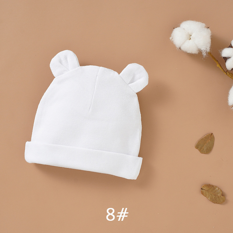 Children's brand solid color keep warm hat