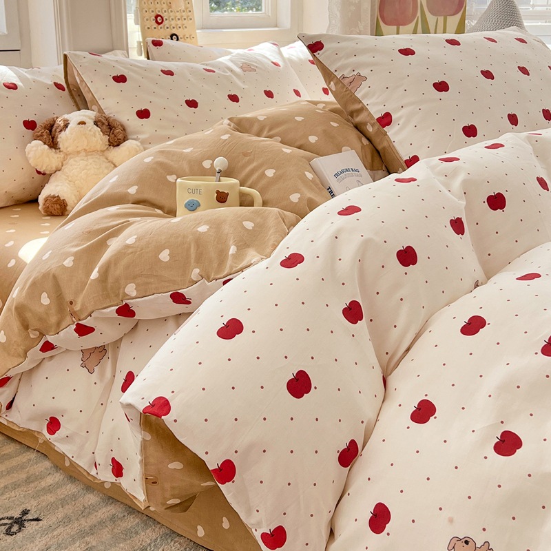 100% Xinjiang algodón cuatro piezas de ropa de cama madre y bebé sábanas de cama cubierta de algodón dormitorio tres piezas