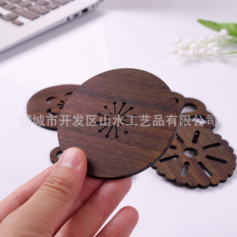 Taza de madera sólida japonesa almohadilla de taza de té almohadilla aislante de taza de té repuesto taza de té cojinete de cojin