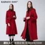 定制跨境女士双面呢大衣