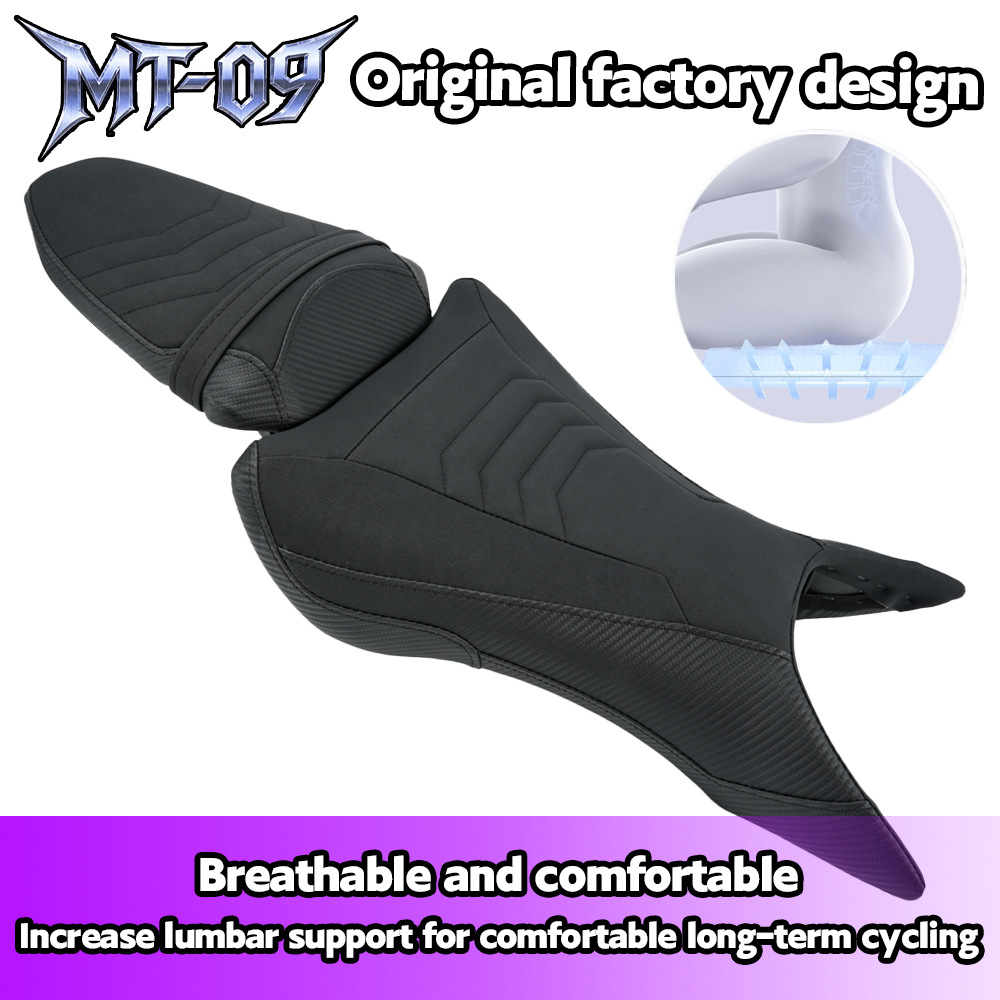 Suitable for 24-26 Yamaha MT09/SP models, modified front and rear seat cushions, breathable, shock-absorbing, comfortable seat pads