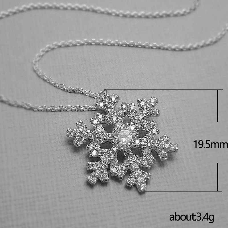 nouveau collier de Noël exquis collier pendentif flocon de neige en zircon pour femme cadeau de nouvel an pour les amis_voghion.com