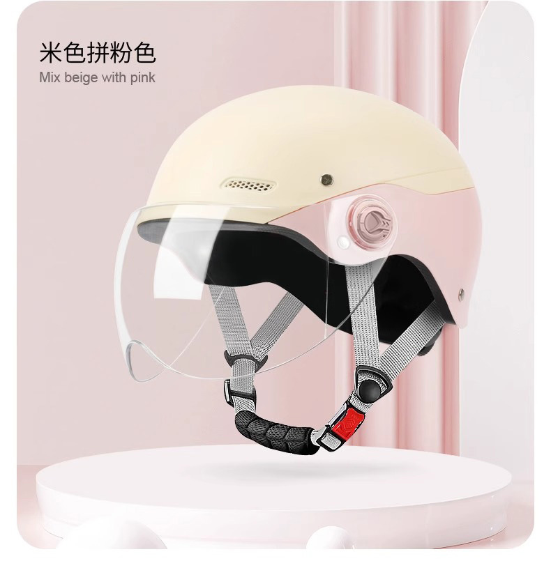3C certified new national standard electric vehicle helmet, motorcycle helmet for men and women, electric scooter safety helmet, summer half helmet that doesn't press on hair