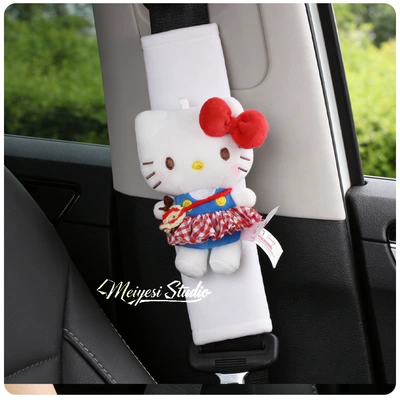 Seat belt shoulder pad — Kitty Plush Toy Car Seatbelt