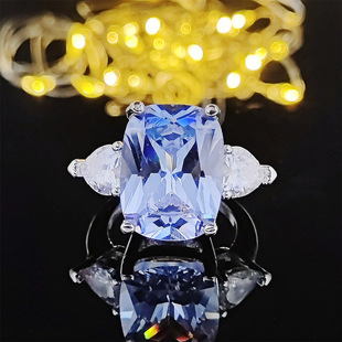 Bunter Schatz-Diamant-Ring der Moonso-Luxusmode-fetten quadratischen Frauen übertriebene tägliche Bestellung R820_voghion.com