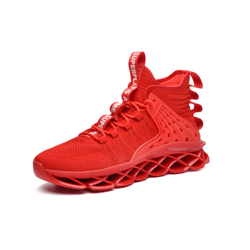 New Cross-border Large Men's Casual Sports Knife Edge Sole Fashion Korean Version Woven Youth Running Shoes Direct Manufacturer Sale