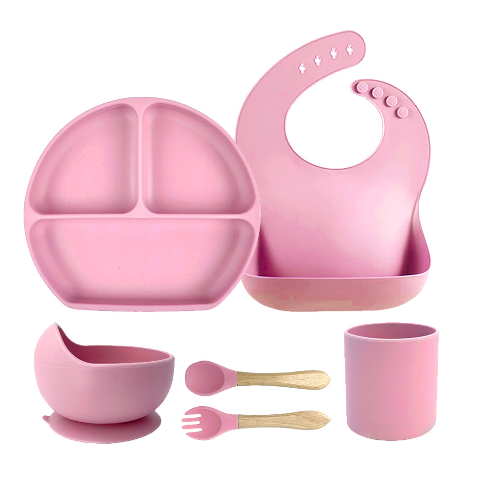 Cuenco de alimentos complementarios para bebés, vajilla de silicona, plato de entrenamiento sonriente, plato de ventosa grande, comida de silicona para niños