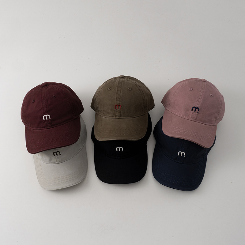 ins sombrero de pato para bebés coreanos primavera y otoño letra m bordado sombrero de béisbol para niños ocio versátil sombrero para niños