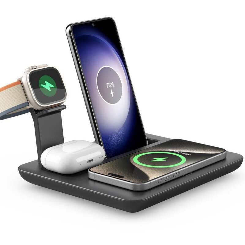 Qi2 mobile phone wireless charger watch headset mobile phone charging bracket desktop wireless charging PD fast charging 2025