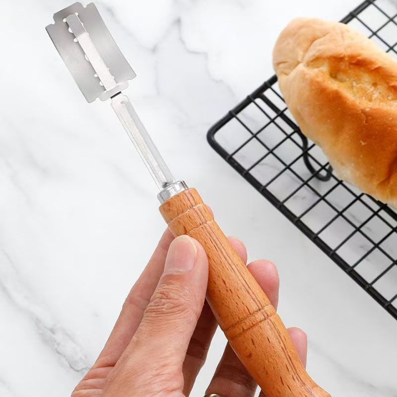 304 Stainless Steel Bread Knife Set, Baguette and European Bread Slicing Knife, Curved Bread Trimming Knife, Cross-Border Hot-Selling Item