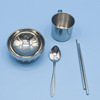 Nurse Skill train Teaching aids diet nursing Take care of Stainless steel bowl Spoon chopsticks Water cup Supplies