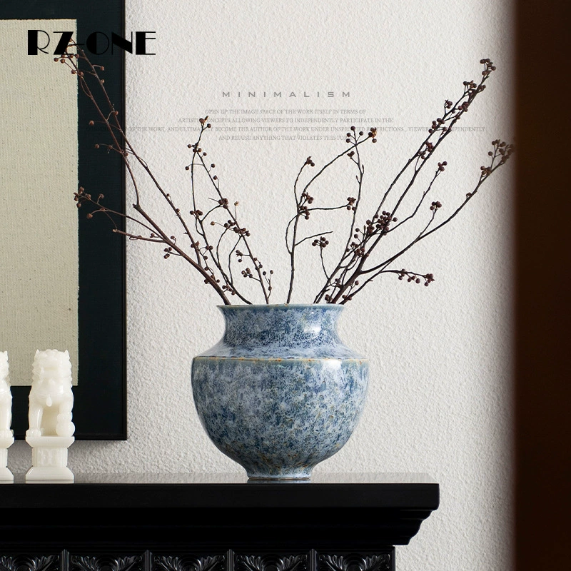 Ремесленные украшения в стиле ваби-саби: высококачественные керамические вазы ручной работы для гостиной, входа, художественные мягкие декоративные элементы с ручной росписью.