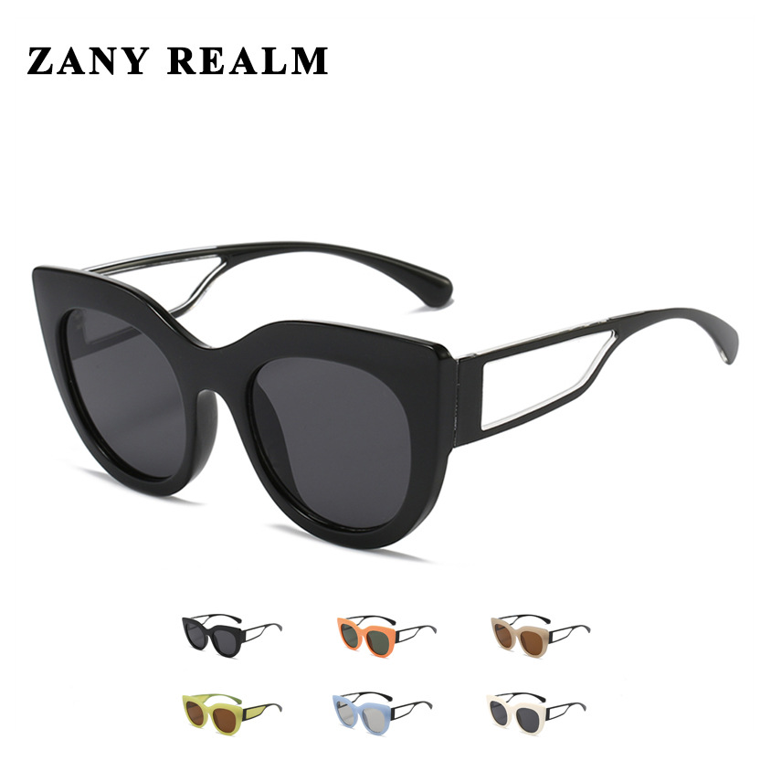 Nuevo Xiaoxiang contraste de color ojo de gato gafas de sol retro francés transfronterizo Comercio exterior tiktok gafas de sol fabricante en stock