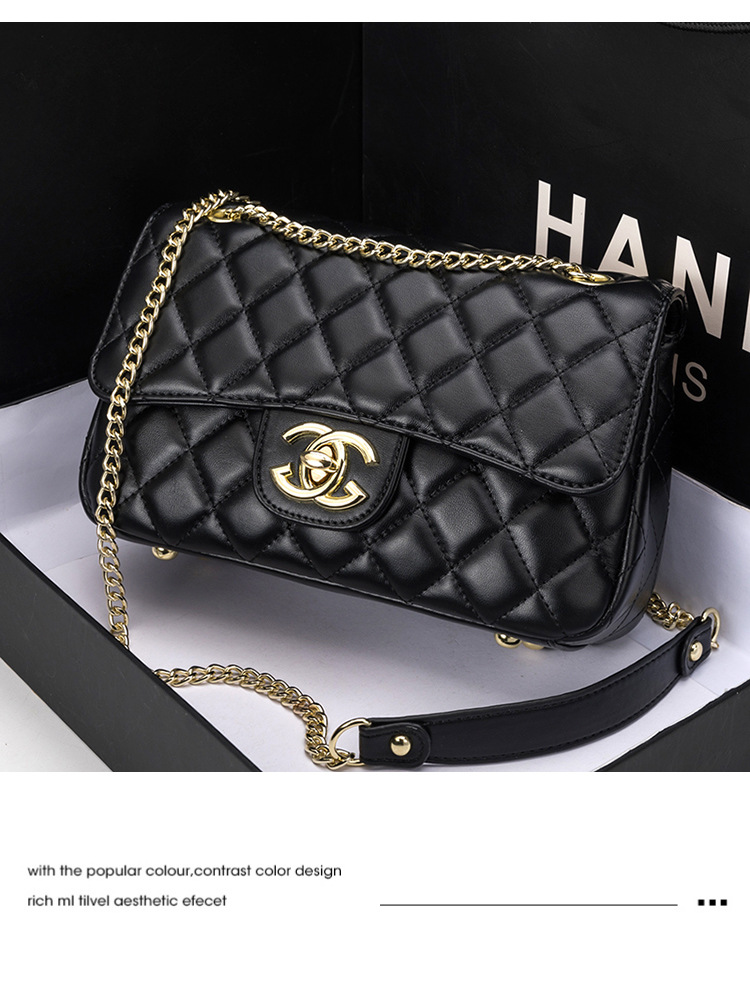 Bolso bandolera acolchado estilo Chanel de alta gama, nuevo modelo 2025, versátil, de gran capacidad, para mujer