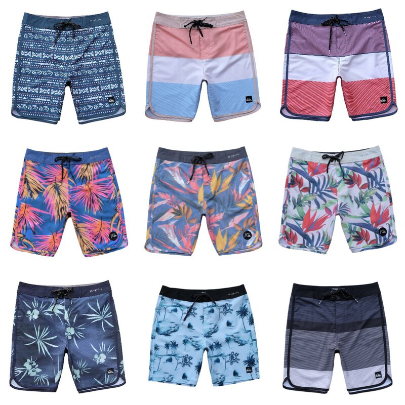 Quiksilver's New Elastic Water-Repellent Beach Shorts, Quick-Dry Surf Shorts, Swimming Shorts, Factory Direct Sales